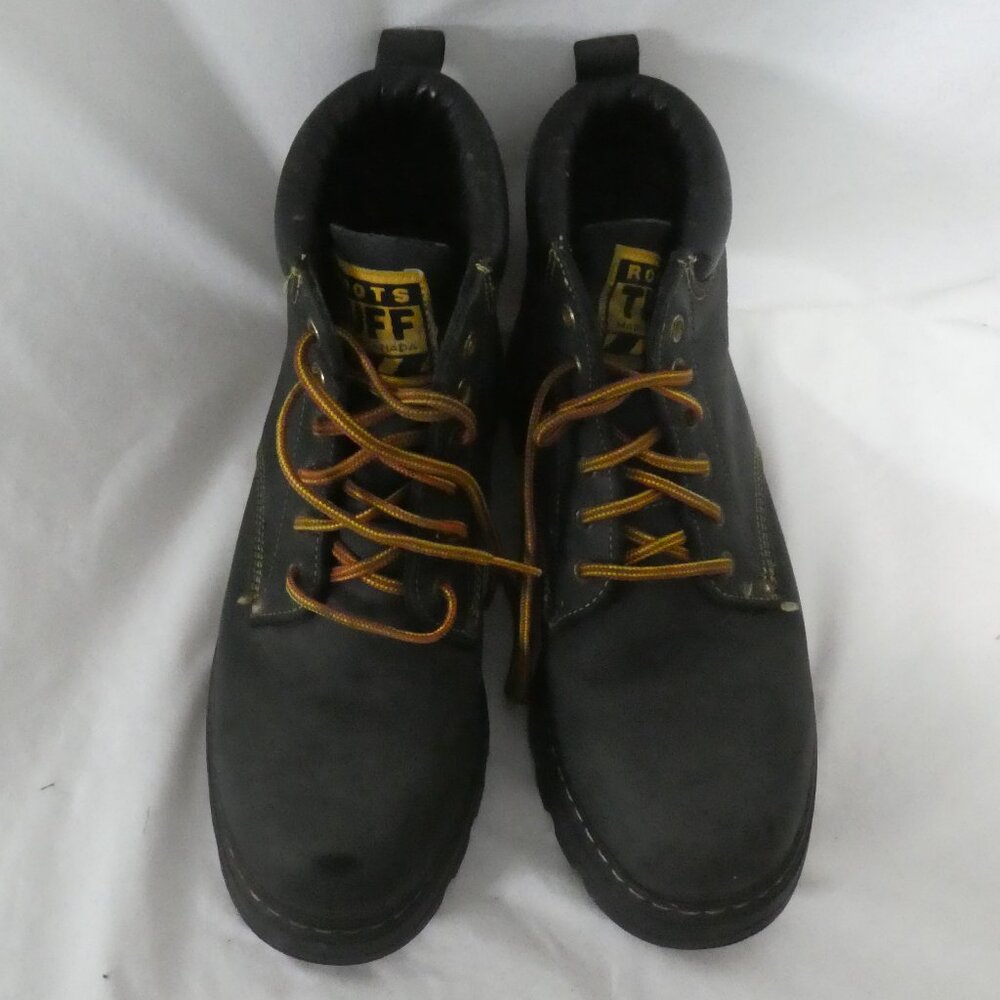 ROOTS - Tuff | 11 inch bottom sole measured | Rugged Black Outdoor Hiking Boots